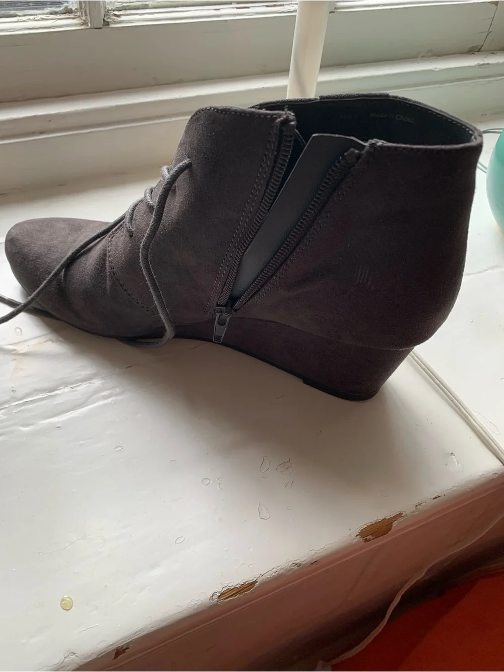 Women’s Lace-Up Suede Ankle Boots - Brown Size 9